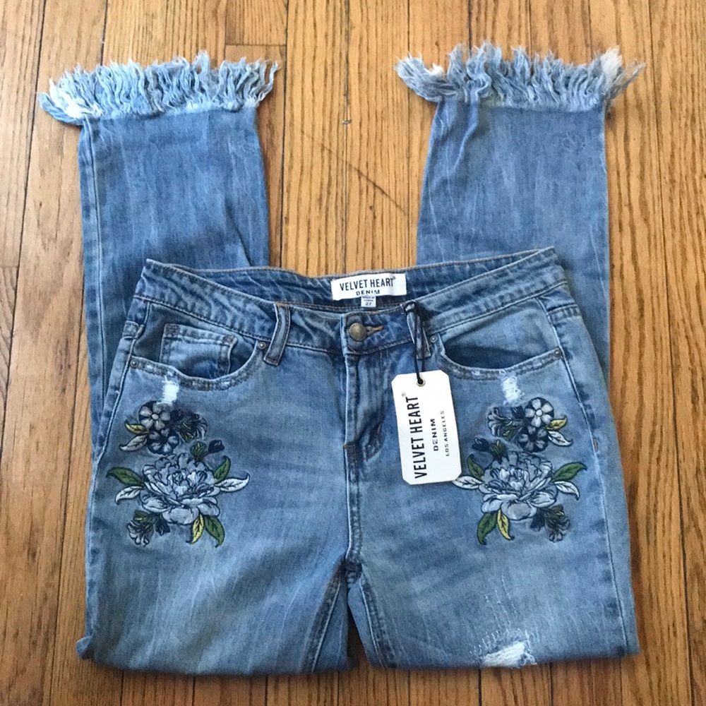 New Velvet Heart Denim Girlfriend Slim Jeans.
